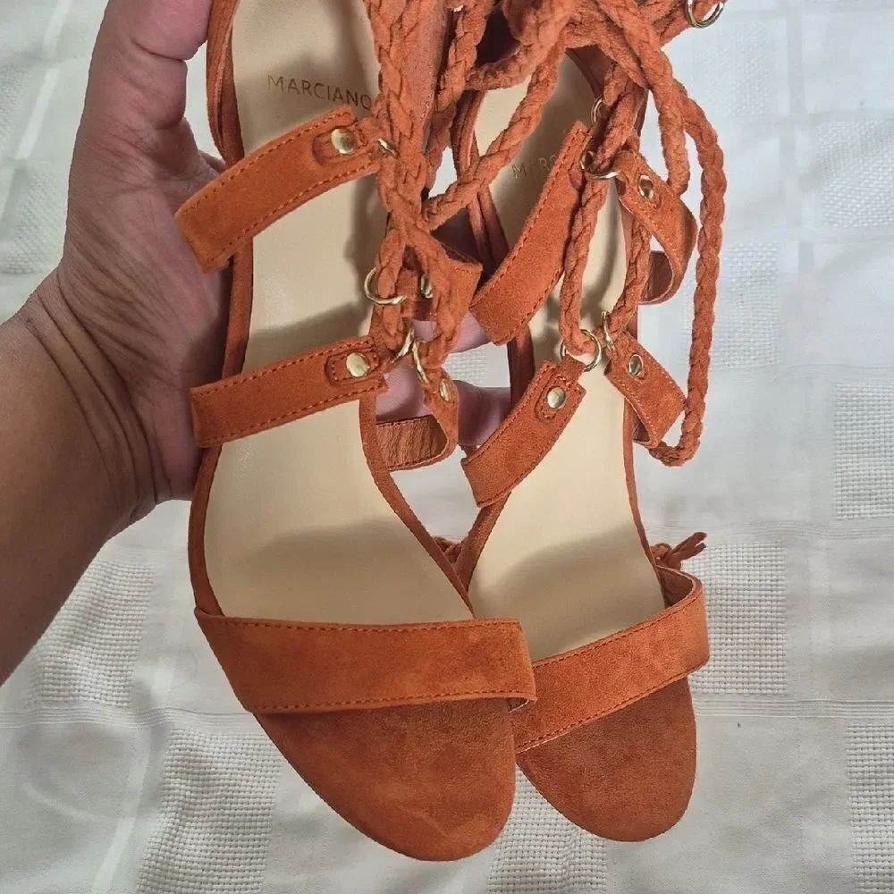 Marciano Women's Rust Lace-Up Heels - Picture 9 of 16